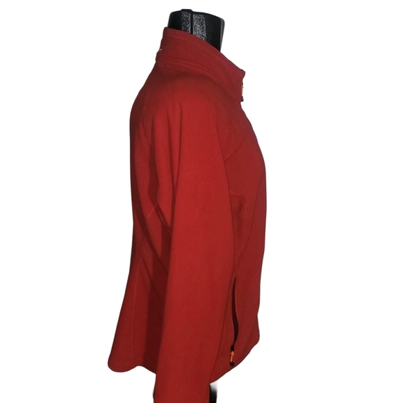 Eddie Bauer Expedition Outfitter Red Zippered Fleece Jacket XL - Picture 4 of 7